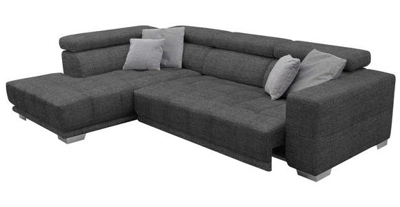 ECKSOFA  in Chenille Grau  207/301 cm  - Chromfarben/Grau, Design, Textil (207/301cm) - Xora