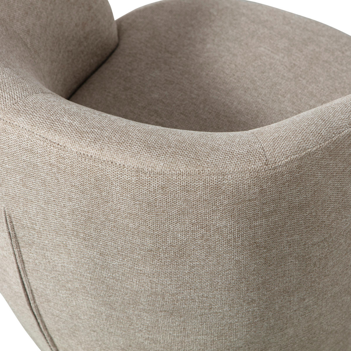 SESSEL in Webstoff Sandfarben  - Sandfarben/Schwarz, Design, Kunststoff/Textil (70/68/77cm) - Livetastic