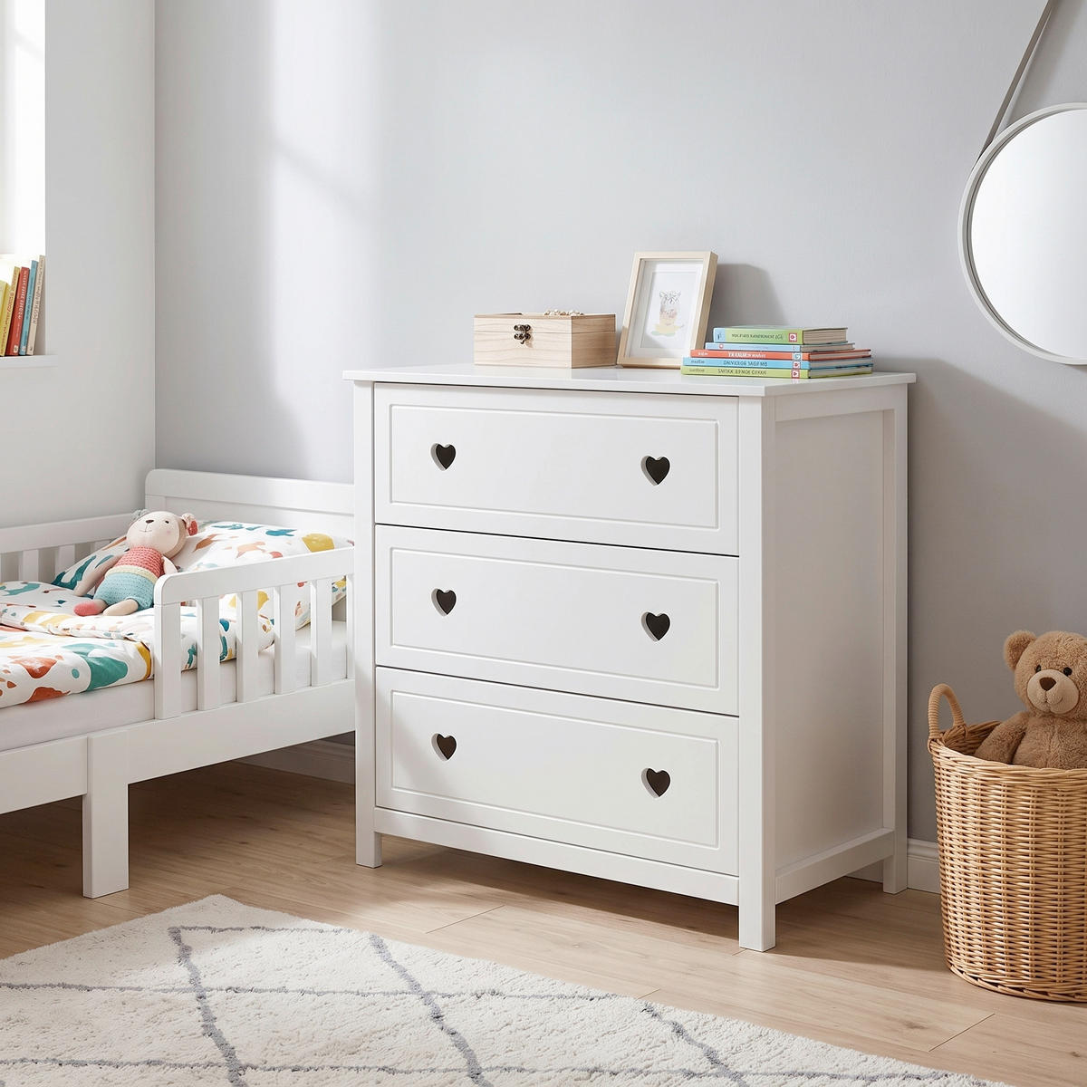 KOMMODE , 90/89/76 cm, 3 Schublade(n)  - Weiß, MODERN, Holz/Holzwerkstoff (90/89/76cm) - Vipack