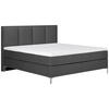 BOXSPRINGBETT 180/200 cm  in Dunkelgrau  - Dunkelgrau/Alufarben, MODERN, Textil (180/200cm) - MID.YOU