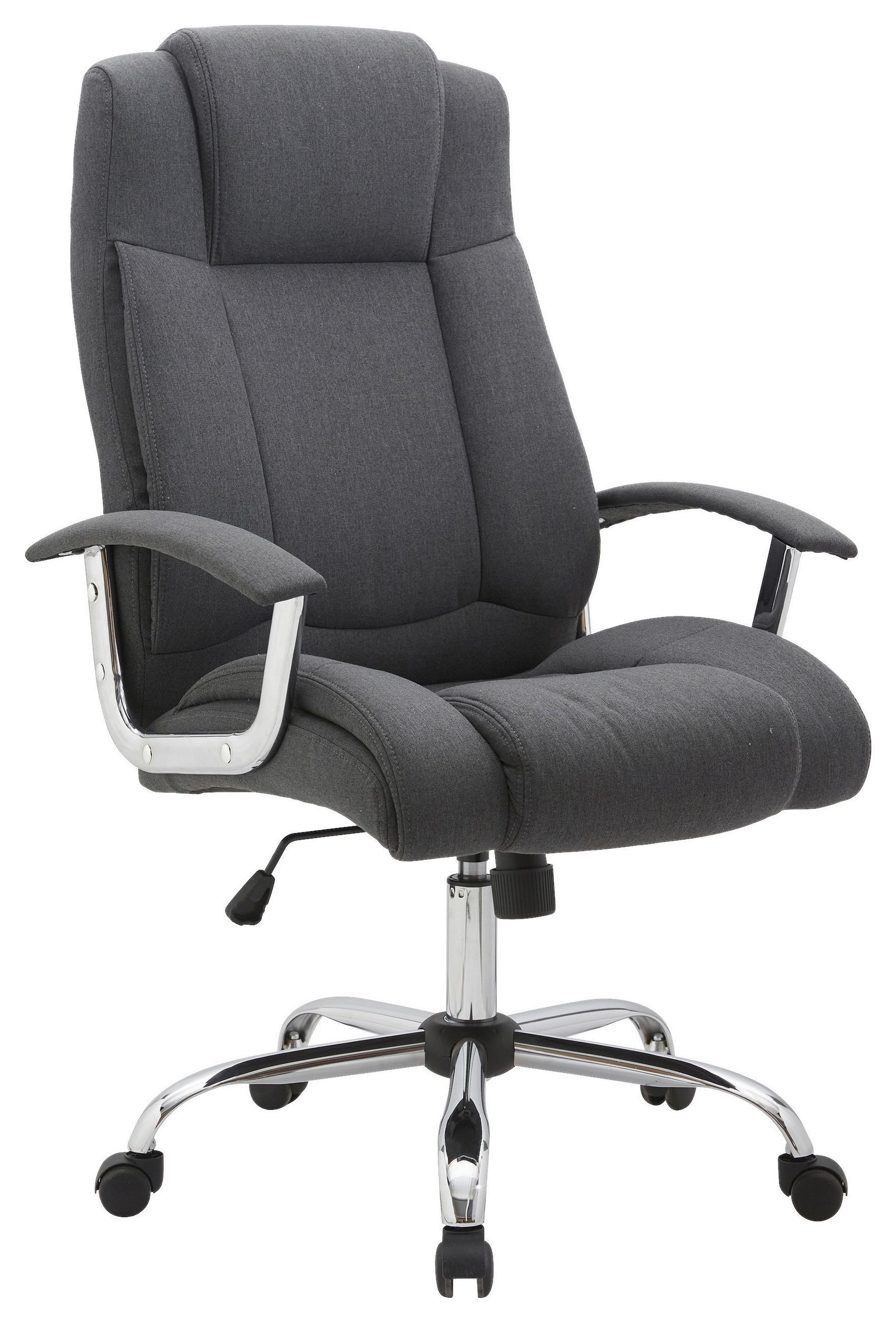 Chefsessel Carla Mit Armstützen Lederlook Grau Bis 120 Kg