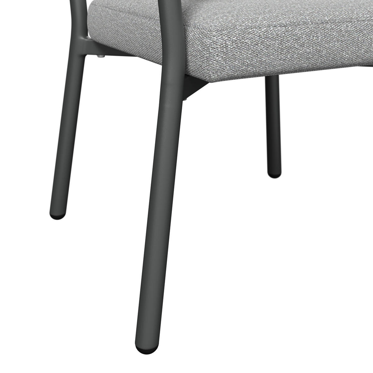 GARTENSTUHL Metall, Textil Anthrazit, Hellgrau  - Anthrazit/Hellgrau, MODERN, Textil/Metall (65/77/61cm) - Ambia Garden