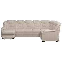 WOHNLANDSCHAFT in Chenille Beige  - Beige/Schwarz, Basics, Kunststoff/Textil (162/330/211cm) - MID.YOU