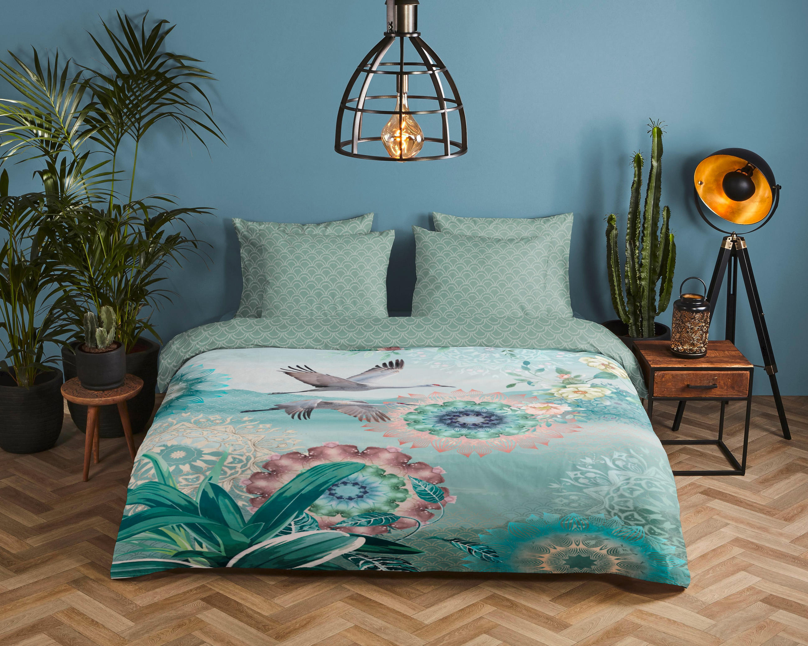BETTWÄSCHE HIP Satin 140/200 cm  - Jadegrün/Olivgrün, Trend, Textil (140/200cm)