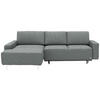 ECKSOFA  in Mikrovelours Grün  160/248 cm  - Alufarben/Grün, Design, Textil/Metall (160/248cm) - Sedda