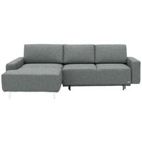 ECKSOFA  in Mikrovelours Grün  160/248 cm  - Alufarben/Grün, Design, Textil/Metall (160/248cm) - Sedda