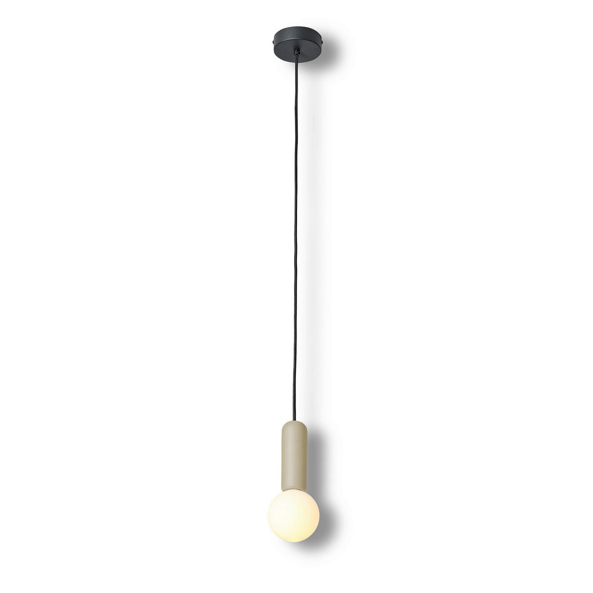 HÄNGELEUCHTE 10/120 cm  - Beige, Basics, Stein (10/120cm) - Osram