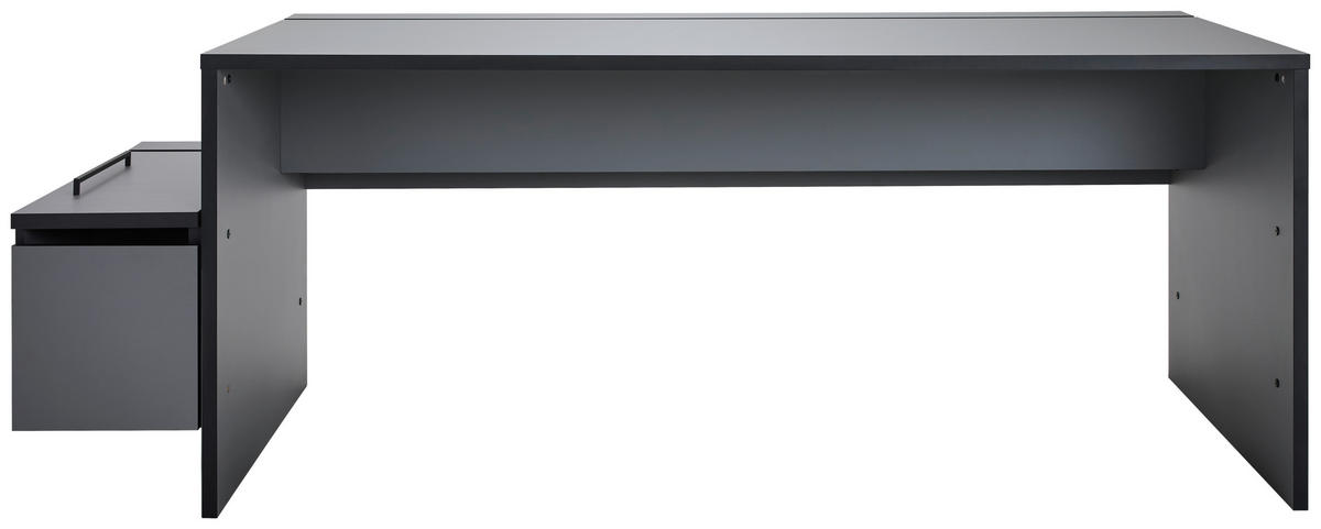 GAMINGTISCH Dunkelgrau  - Dunkelgrau, MODERN, Holzwerkstoff (210/80/75cm) - Novel