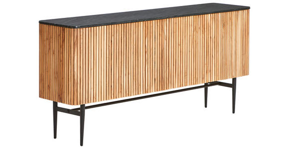 SIDEBOARD 170/80/40 cm  - Schwarz/Akaziefarben, LIFESTYLE, Holz/Stein (170/80/40cm) - Landscape