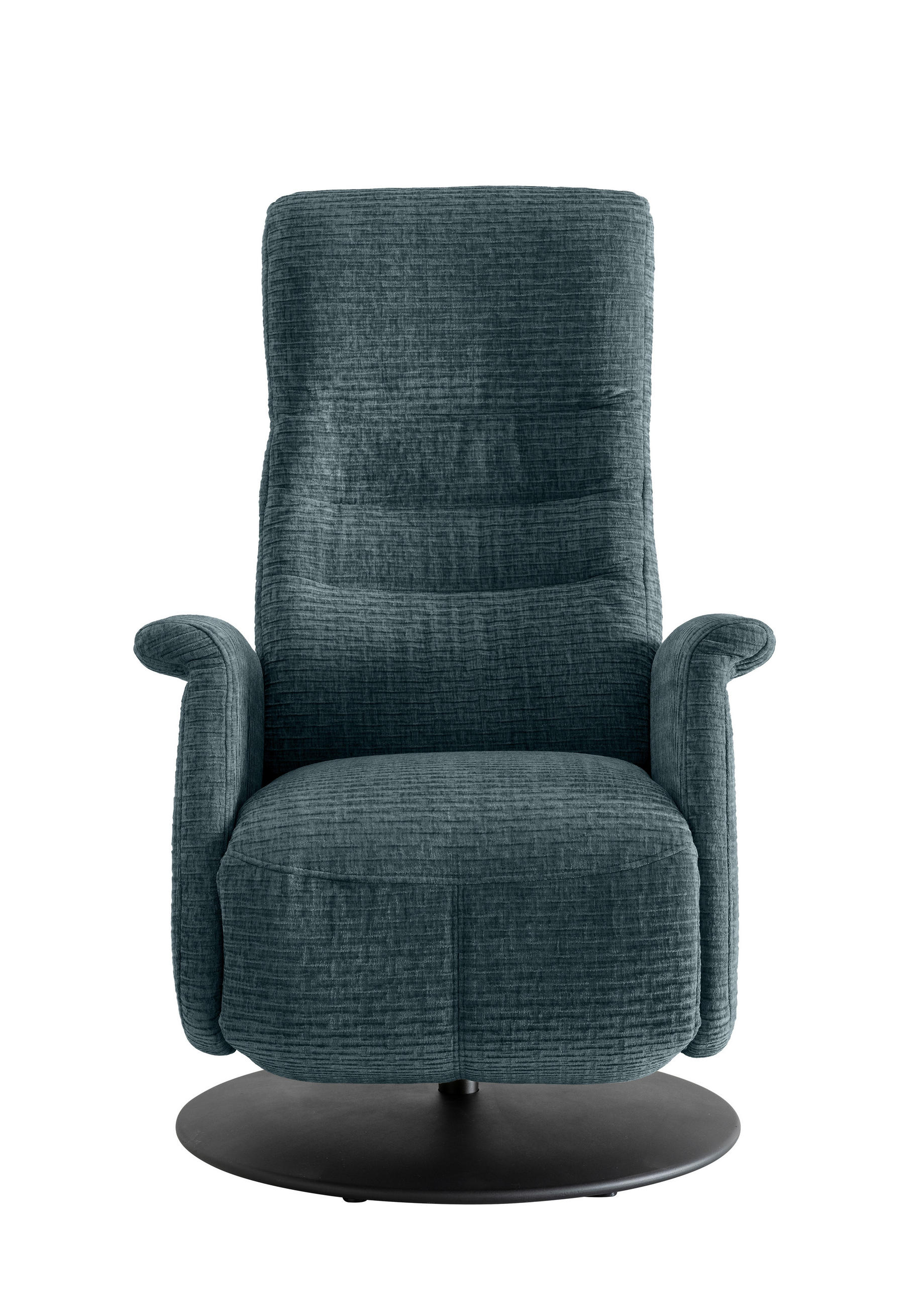 RELAXSESSEL Mikrofaser Kopfteilverstellung, Fußteilverstellung, Rücken echt    - Blau/Schwarz, MODERN, Textil/Metall (72/118/85-165cm) - Livetastic
