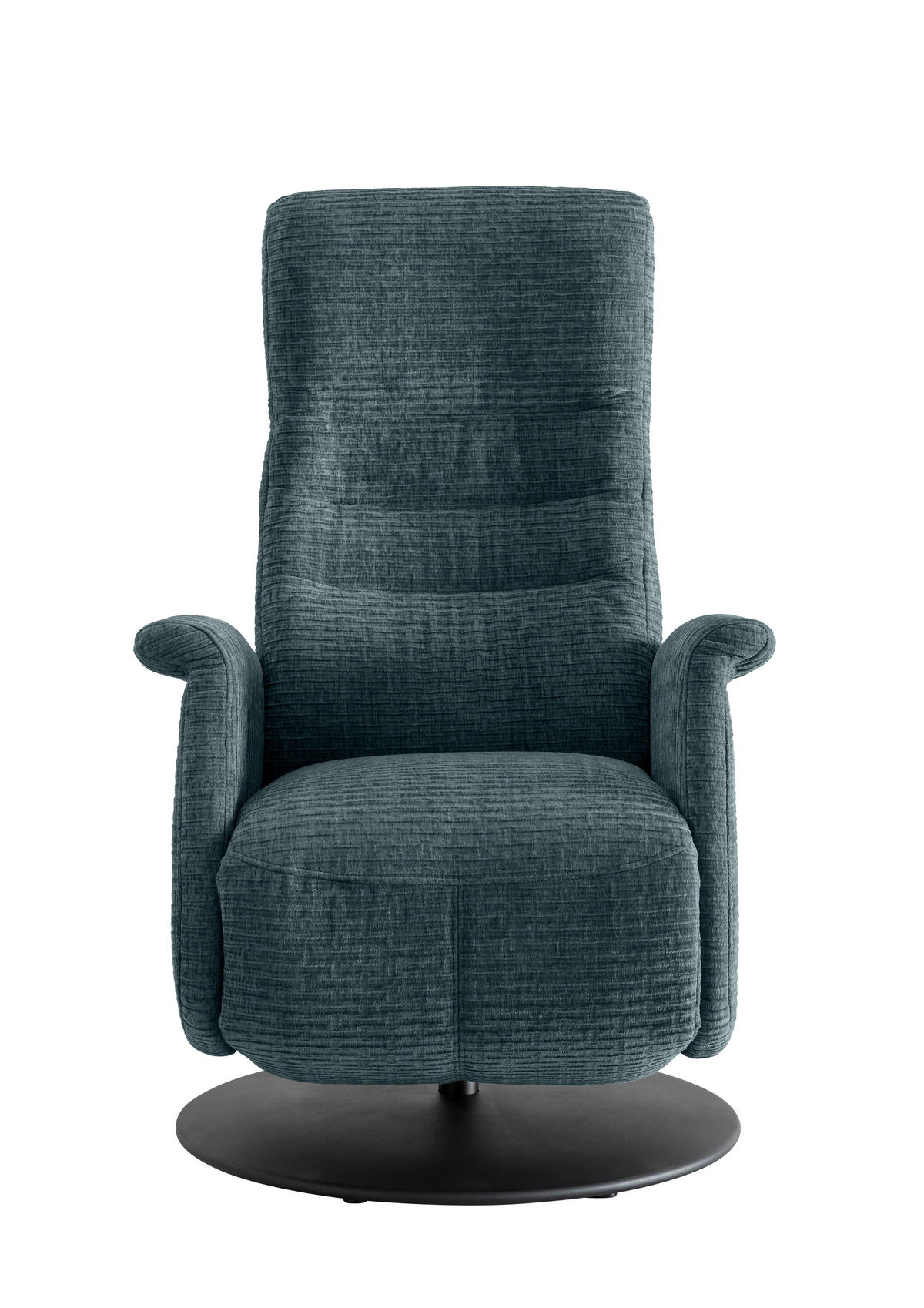 RELAXSESSEL Mikrofaser Kopfteilverstellung, Fußteilverstellung, Rücken echt    - Blau/Schwarz, MODERN, Textil/Metall (72/118/85-165cm) - Livetastic