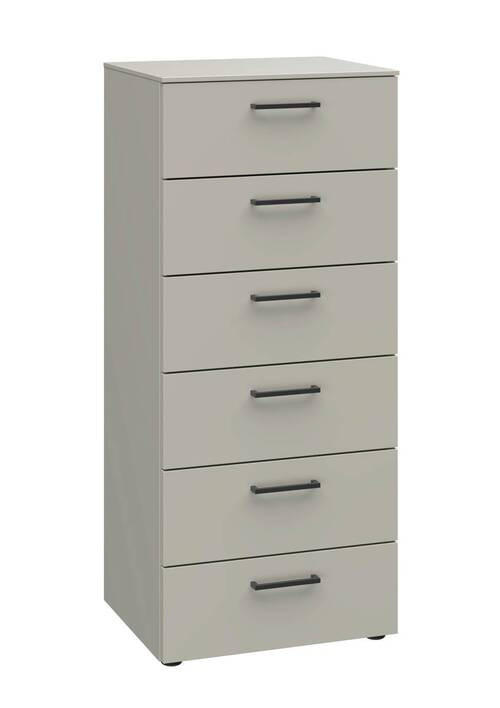 KOMMODE Primolar Garda  in 50/118/41 cm  - Hellgrau/Schwarz, Design, Holzwerkstoff/Kunststoff (50/118/41cm) - Xora