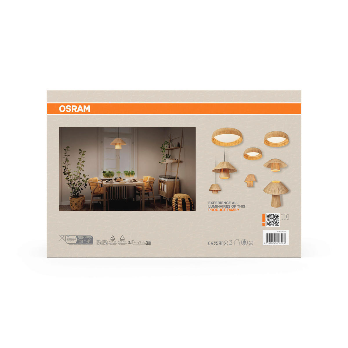 HÄNGELEUCHTE 40/120 cm  - Braun, Natur, Naturmaterialien/Metall (40/120cm) - Osram