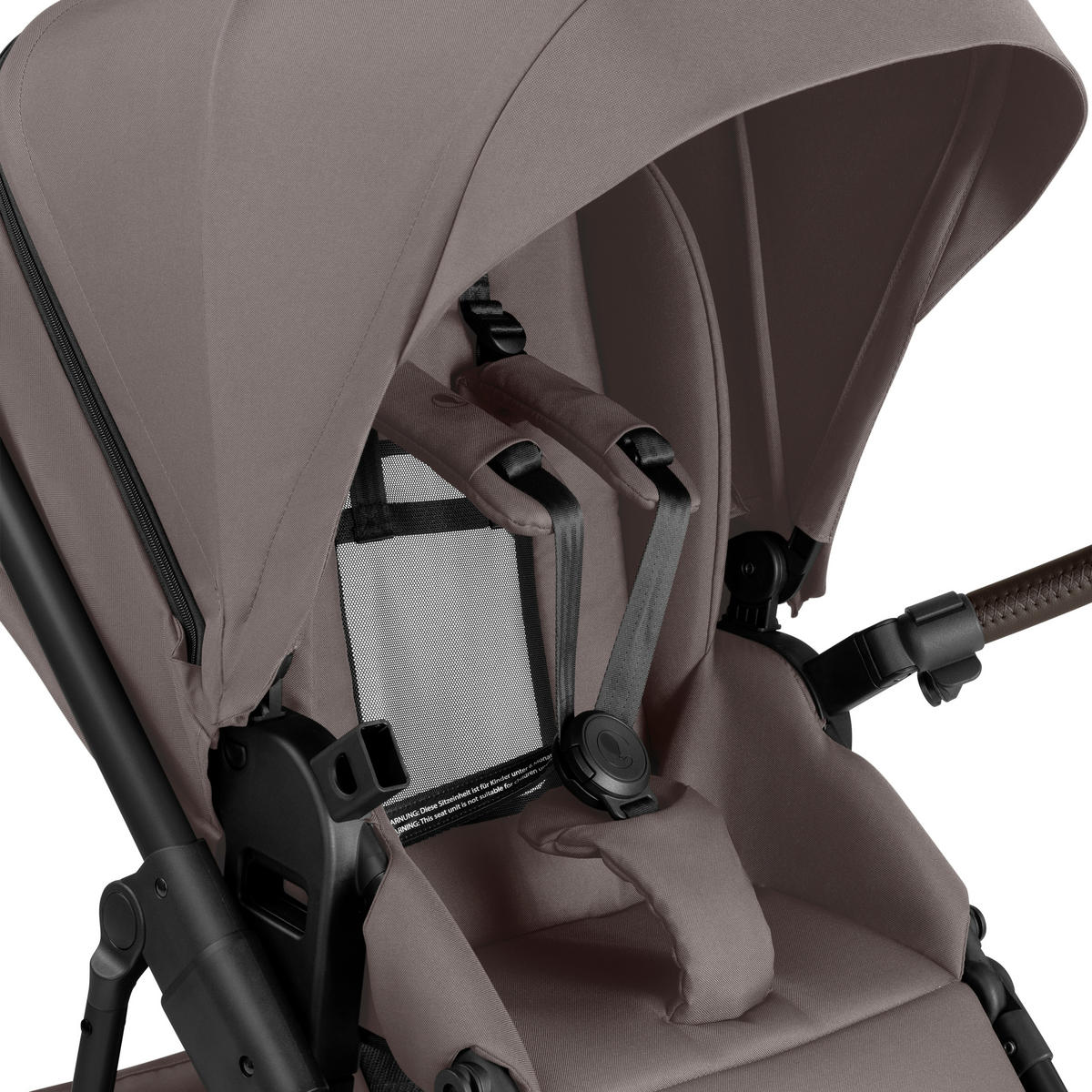 KINDERWAGENSET Salsa 5 Air Starter Set  - Graubraun/Schwarz, Basics, Textil/Metall (95.5/63/107,5cm) - ABC Design