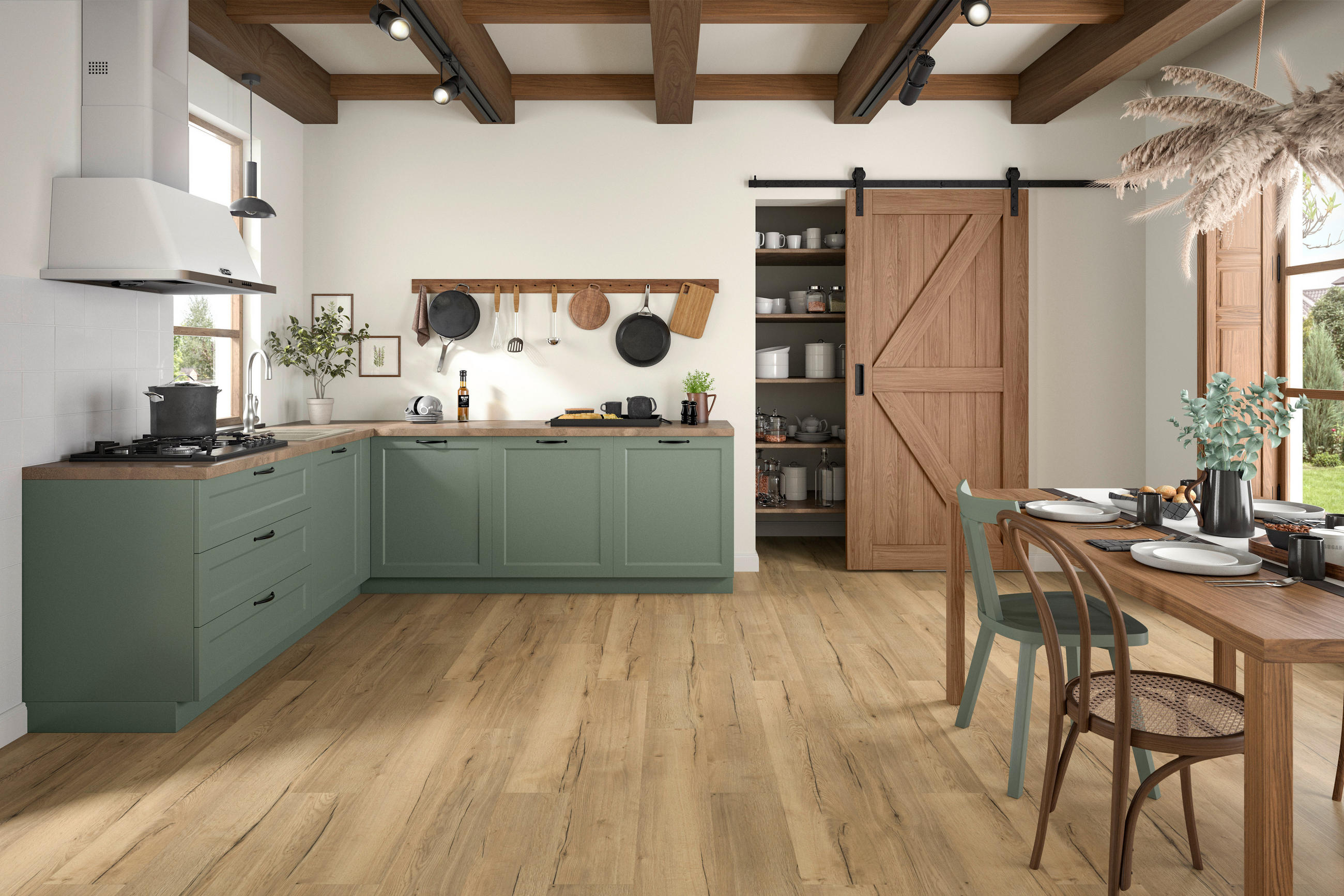 DESIGNBODEN Monfort Eiche EGGER Aquadura  per  m² - Eichefarben/Braun, KONVENTIONELL, Holzwerkstoff (129.2/19.3/0.75cm) - Egger Holzwerkstoffe
