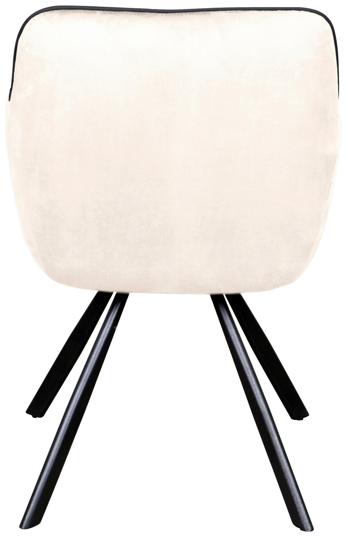 STOLIČKA S PODRÚČKAMI, zamat, krémová - čierna/krémová, Modern, kov/textil (60/85,5/57,5cm) - MID.YOU