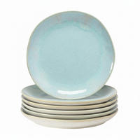 DESSERTTELLERSET Creme, Pastellblau 6-teilig 22 cm EIVISSA  - Pastellblau/Creme, Basics, Keramik (22cm) - Costa Nova