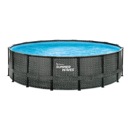 POOL PGP4A01648B 488/122 cm  - Grau, KONVENTIONELL, Kunststoff (488/122cm) - Ambia Garden
