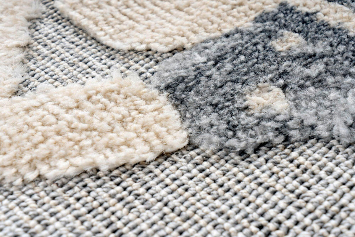 FLACHWEBETEPPICH 133/133 cm Grau rund  - Grau, Basics, Textil (133/133cm) - Kayoom