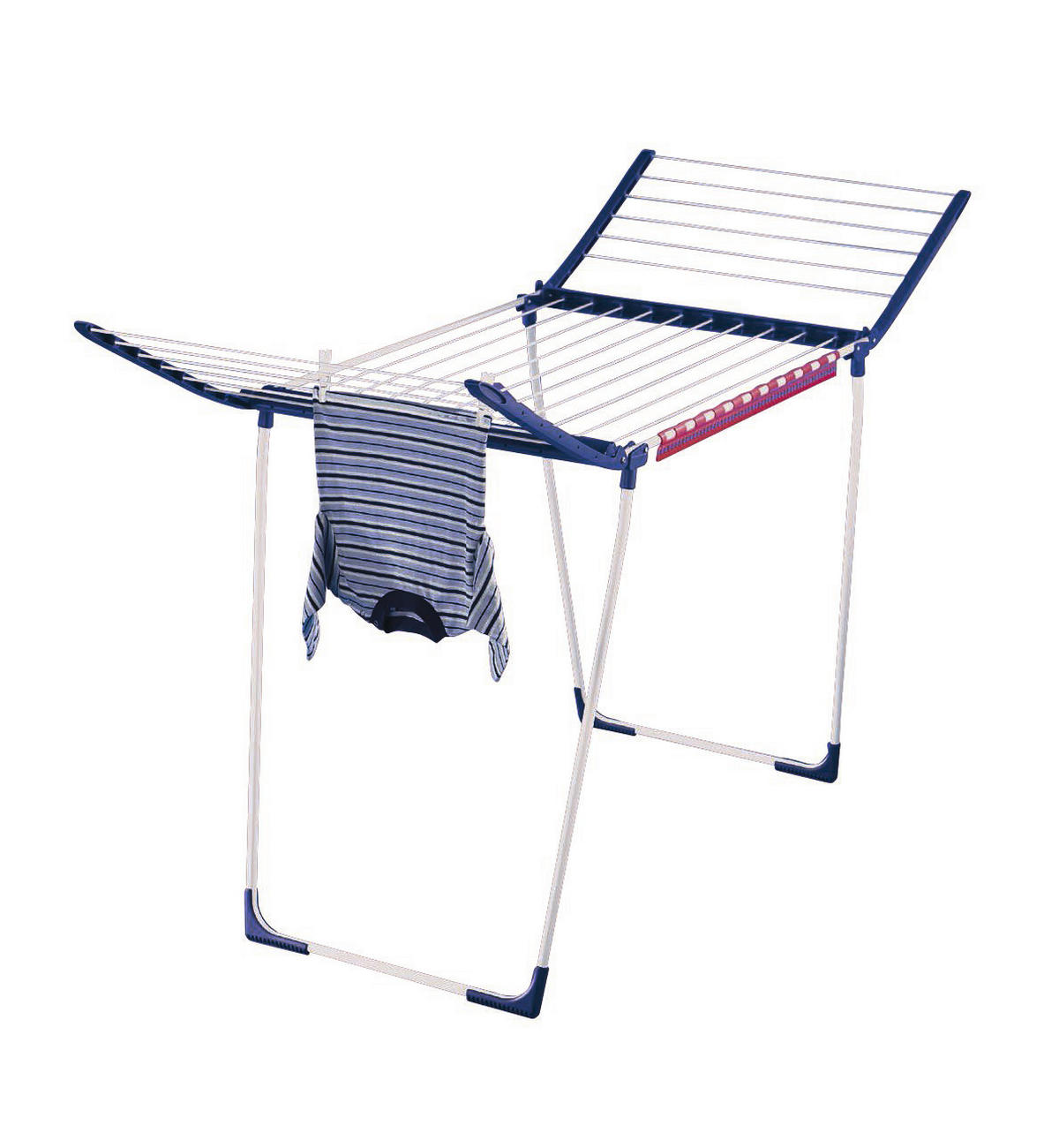 USCĂTOR DE RUFE VERTICAL - albastru/alb, Basics, plastic (87/157/66cm) - Leifheit