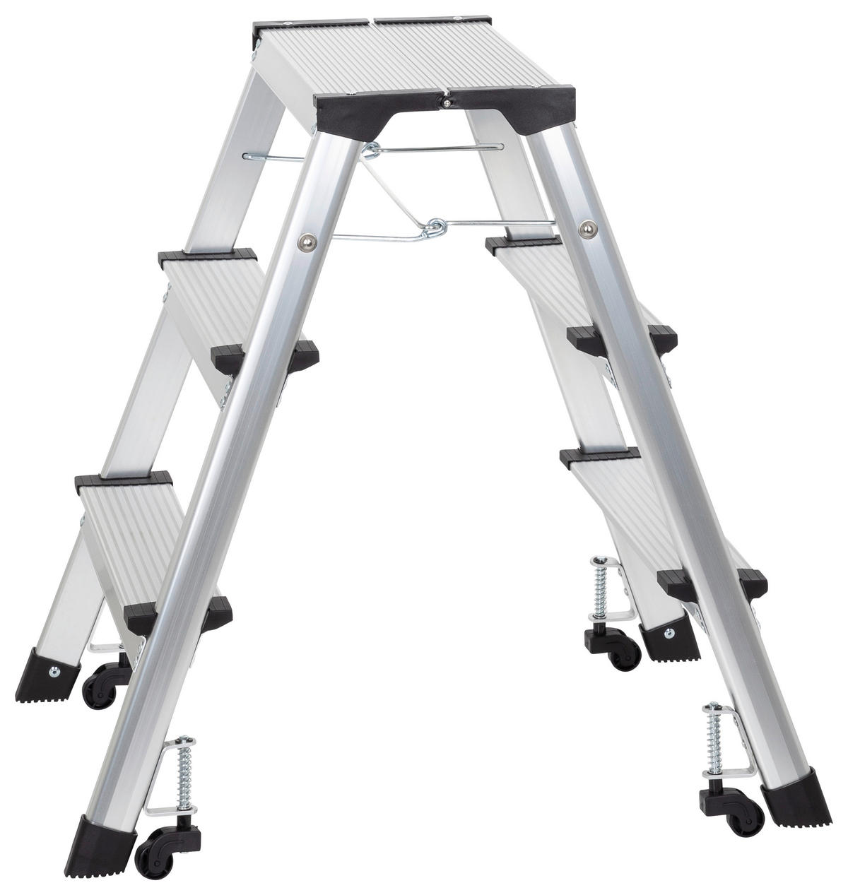 KLAPPTRITTLEITER - Alufarben, Basics, Metall (43/67/21cm) - MID.YOU