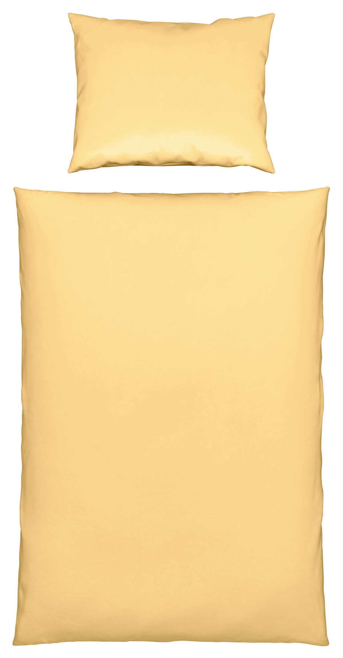 BETTWÄSCHE 2-teilig TANJA Satin 140/200 cm  - Gelb, Basics, Textil (140/200cm) - Novel