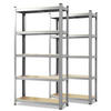 SCHWERLASTREGALSET Lakota  - Silberfarben, Basics, Holzwerkstoff/Metall (75/150/30cm) - Floordirekt