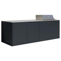 OUTDOORKÜCHE  - Sandfarben/Anthrazit, Basics, Keramik/Metall (262/117-123/78,3cm) - Dieter Knoll