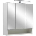 SPIEGELSCHRANK 65/70/18 cm  - Chromfarben/Weiß, Basics, Glas/Holzwerkstoff (65/70/18cm) - Xora