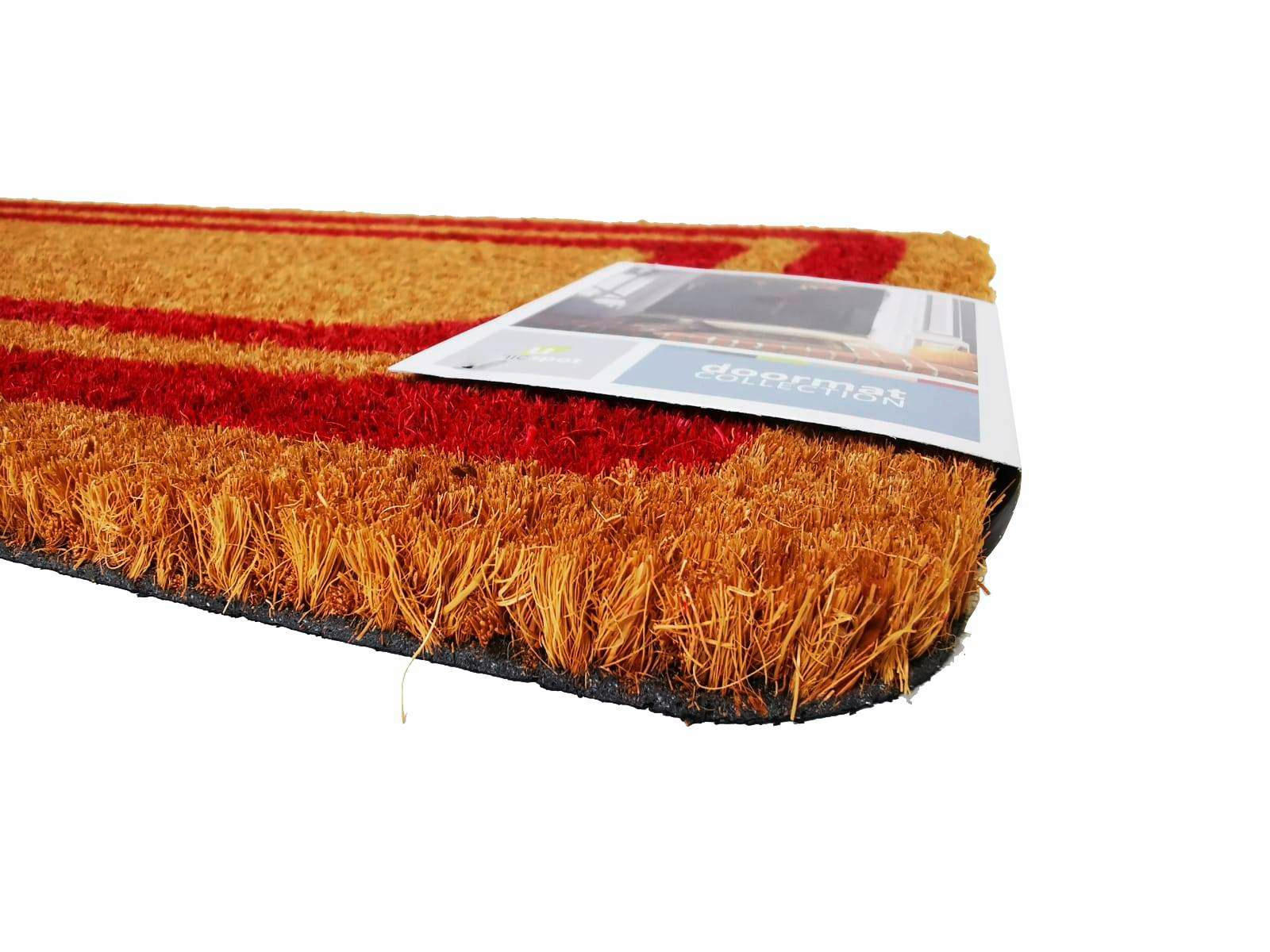 COVORAȘ DE INTRARE 33/60 cm  - maro/roșu, Basics, plastic/materiale naturale (33/60cm)