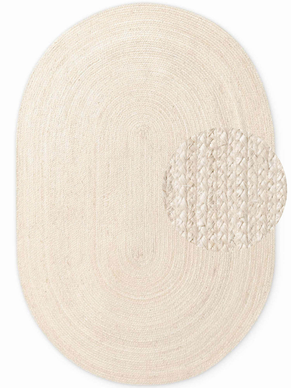 JUTETEPPICH 160/230 cm Jute Braided Champagner  - Champagner, Basics, Textil (160/230cm) - Hanse Home