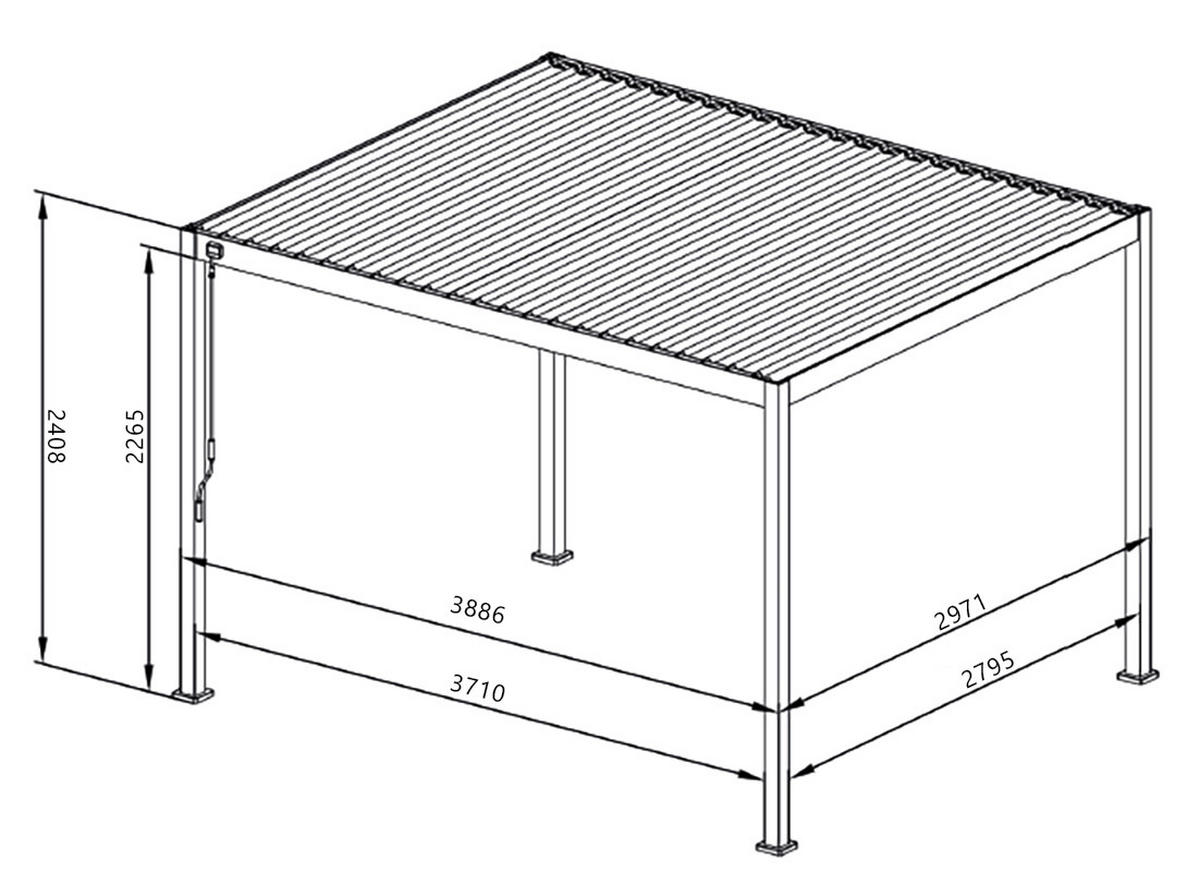 PERGOLA - Anthrazit, Lifestyle, Metall (300/240/400cm) - Gardenson