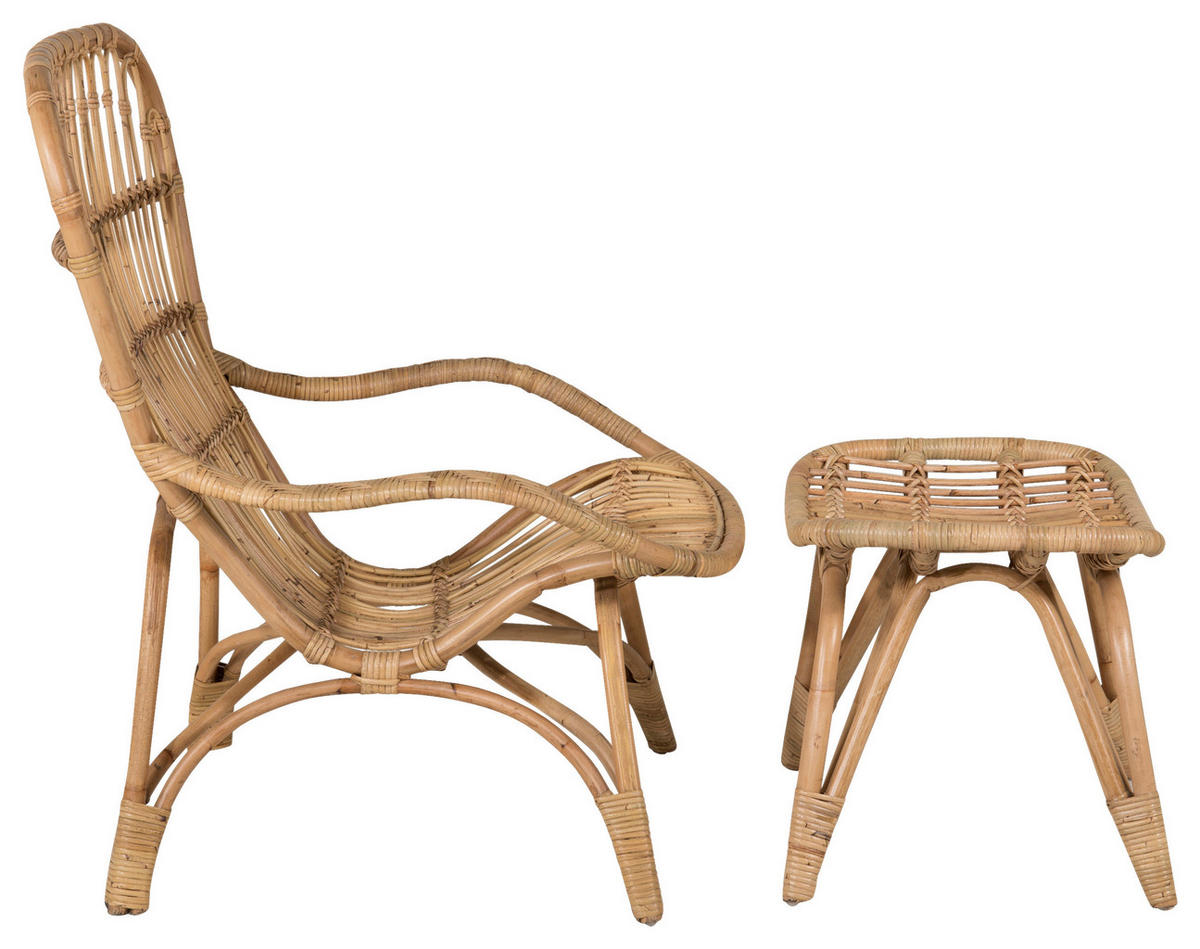 LOUNGESESSEL in Holz Braun, Weiß  - Braun/Weiß, KONVENTIONELL, Holz (66/95/131cm) - Gardenson