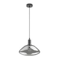 HÄNGELEUCHTE 34,5/110 cm    - Schwarz/Nickelfarben, Design, Glas/Metall (34,5/110cm) - Eglo