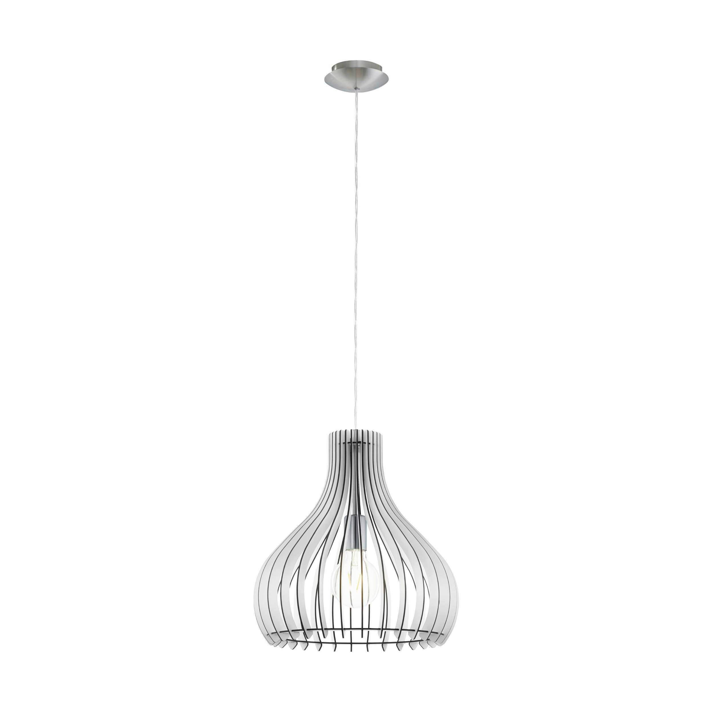 HÄNGLAMPA Tindori 38/130 cm  - vit, Natur, metall/trä (38/130cm) - Eglo