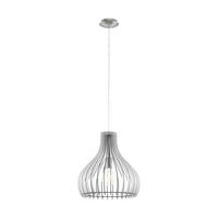 HÄNGELEUCHTE Tindori 38/130 cm   - Weiß, Natur, Holz/Metall (38/130cm) - Eglo