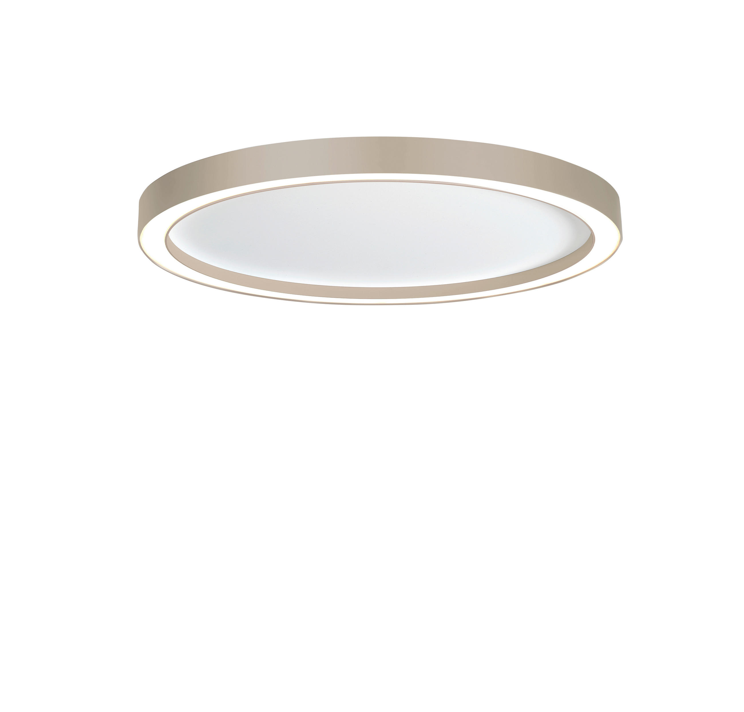 LED-DECKENLEUCHTE 55/4 cm    - Taupe/Weiß, Design, Metall (55/4cm) - BOPP