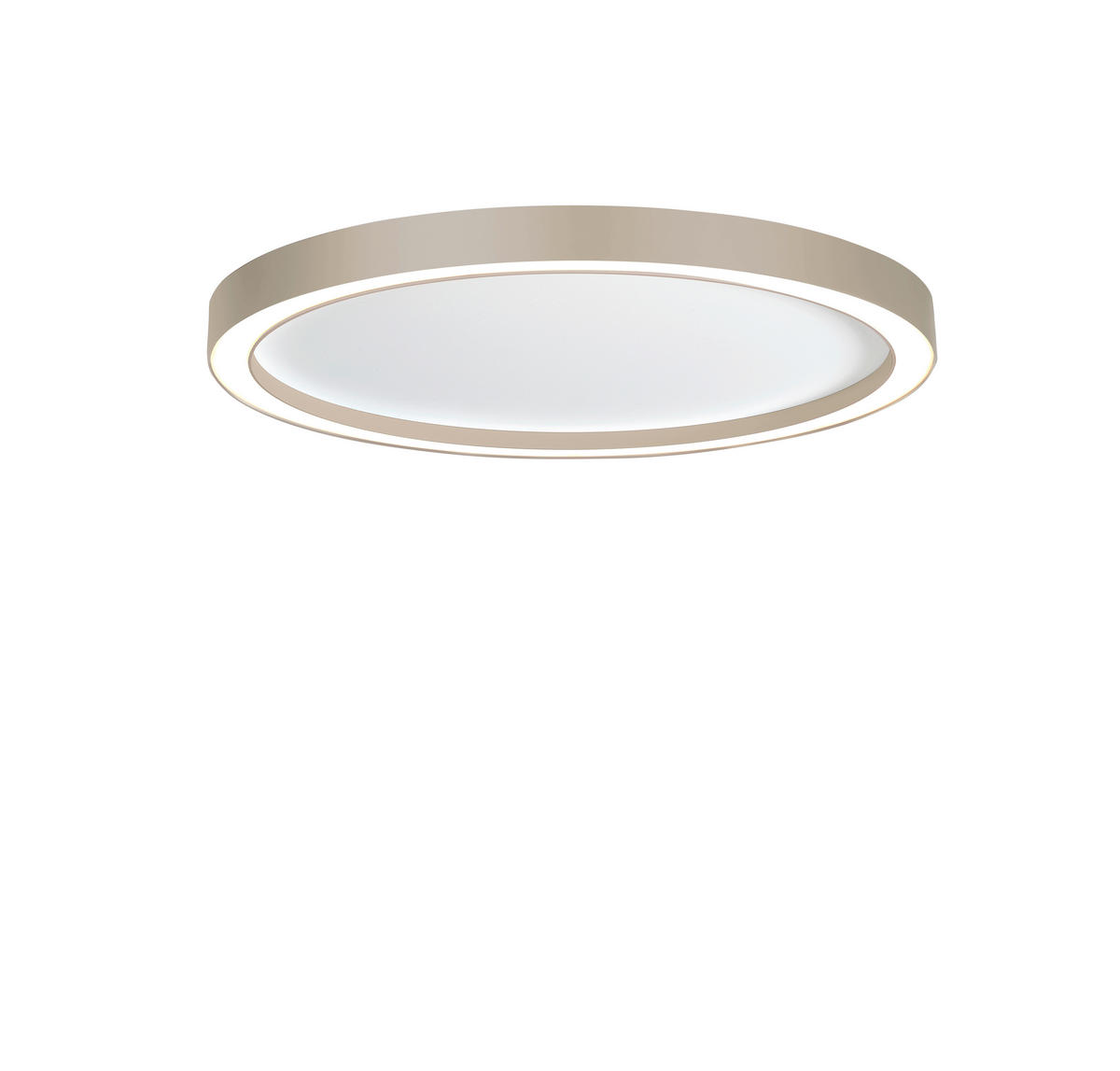 LED-DECKENLEUCHTE 55/4 cm    - Taupe/Weiß, Design, Metall (55/4cm) - BOPP