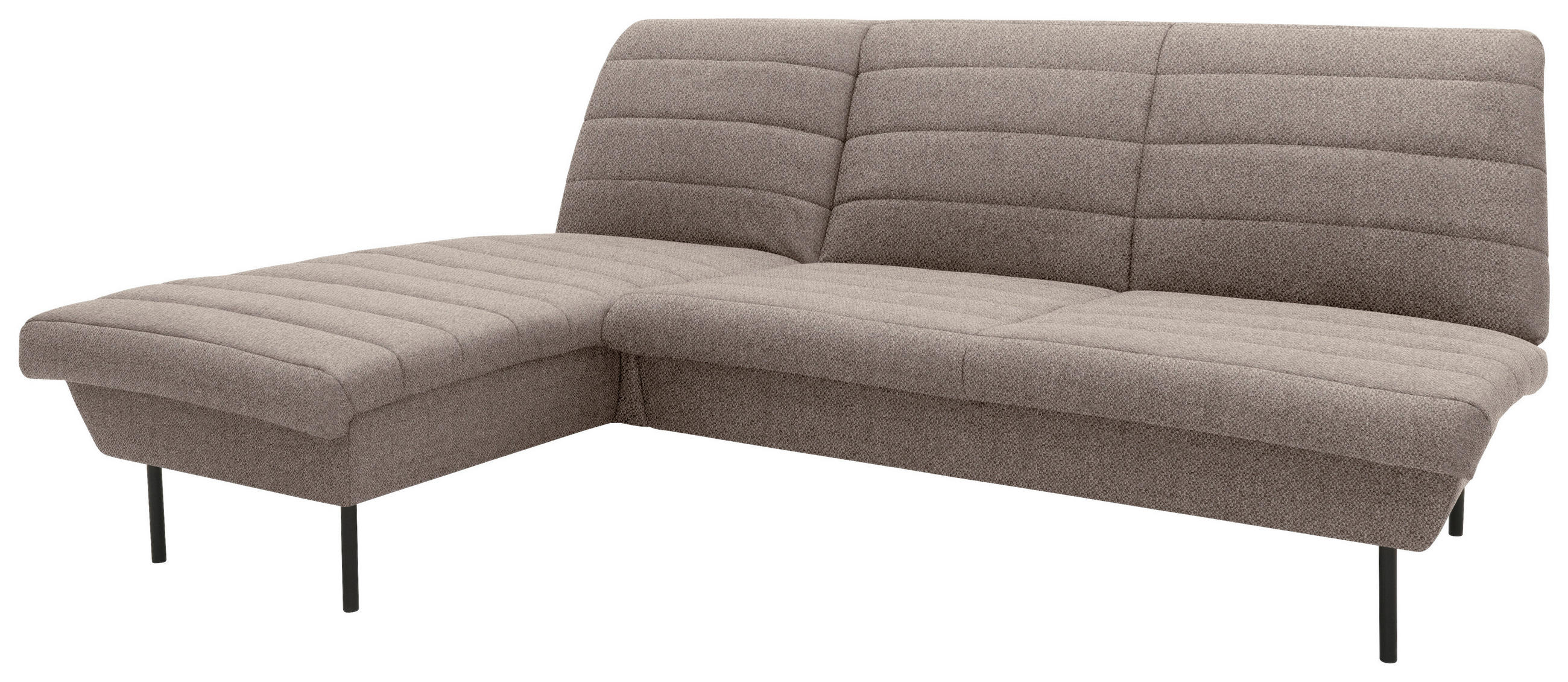ECKSOFA Looks IX Braun, Beige - Beige/Schwarz, Design, Textil/Metall (168/214cm) - LOOKS by W.Joop