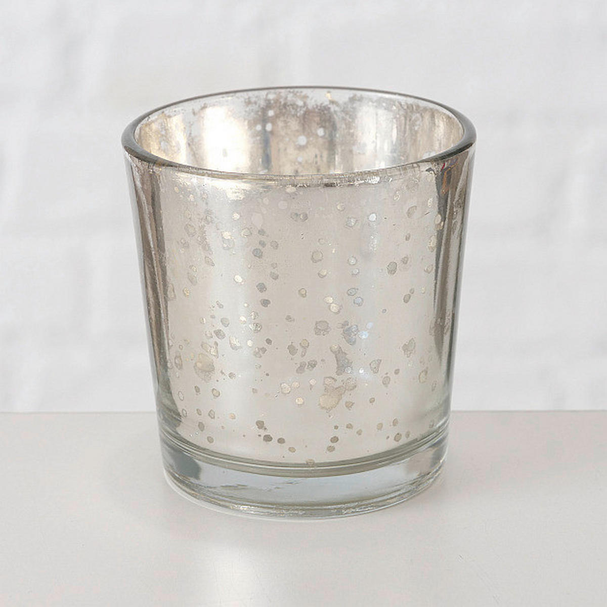 KERZENHALTER - Silberfarben, Basics, Glas/Metall (28/20/18cm) - Boltze Home