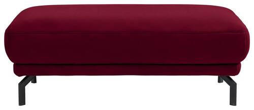 HOCKER in Textil Bordeaux  - Bordeaux/Schwarz, Design, Textil/Metall (127/46/72cm) - Dieter Knoll