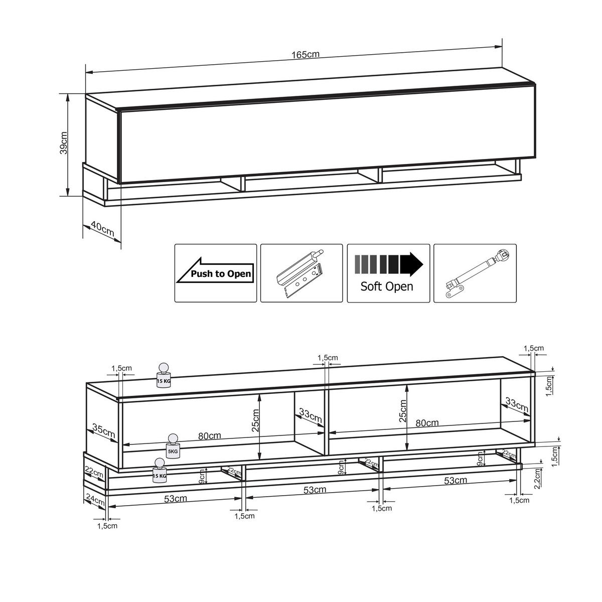 DNEVNI REGAL,  črna, bela  - srebrne barve/črna, Konvencionalno, kovina/leseni material (275/190cm) - Livetastic