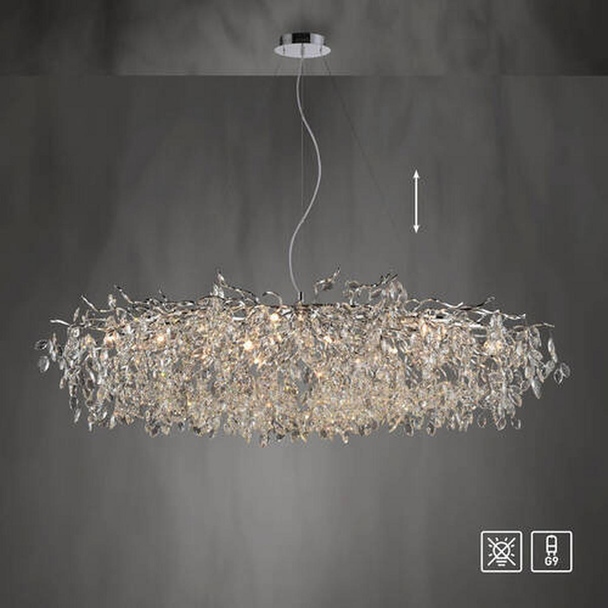 CANDELABRU - culoare crom, Design, plastic/metal (150/70/250cm)