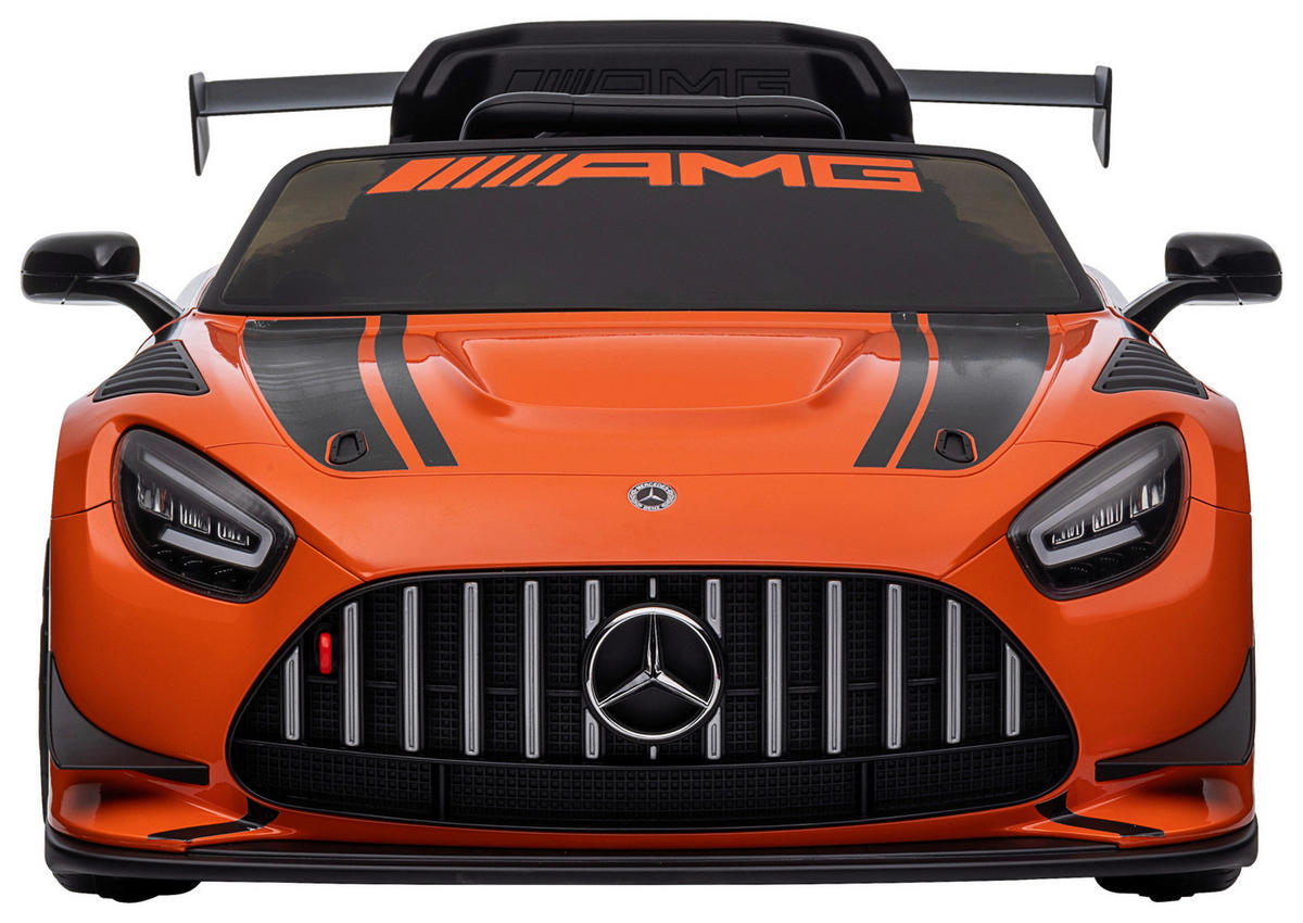 ELEKTRO-KINDERAUTO  - Schwarz/Orange, KONVENTIONELL, Kunststoff/Metall (115/58/29cm) - Atrigo