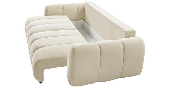 SCHLAFSOFA Webstoff Creme  - Creme/Schwarz, KONVENTIONELL, Kunststoff/Textil (262/93/117cm) - Carryhome