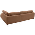ECKSOFA  in Chenille Braun  307/224 cm  - Schwarz/Braun, KONVENTIONELL, Kunststoff/Textil (307/224cm) - Hom`in
