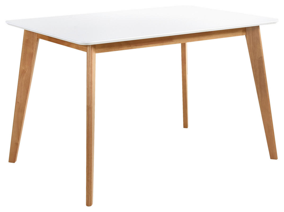 ESSTISCH in Holz 120/80/76 cm  - Eichefarben/Weiß, Design, Holz (120/80/76cm) - Livetastic
