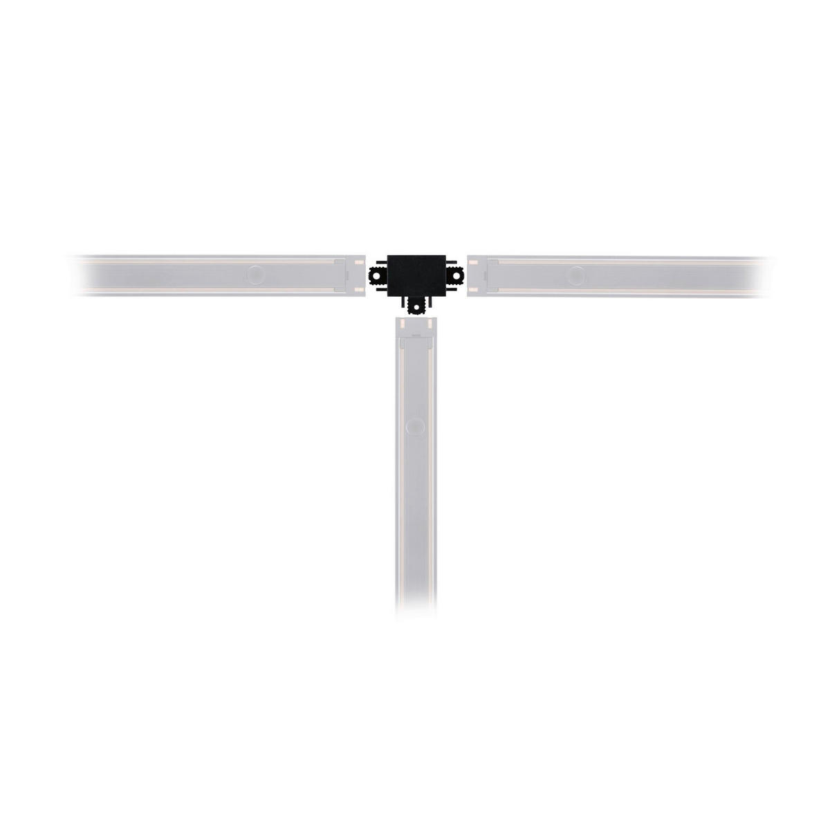 SCHIENENSYSTEM-VERBINDER Veya 5,4/0,6/3,4 cm  - Schwarz, Design, Kunststoff (5,4/0,6/3,4cm) - Paulmann