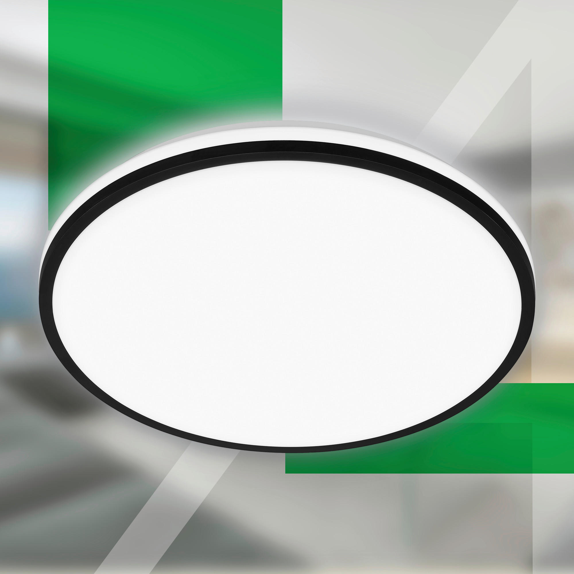 STROPNA LED-SVETILKA   //4000 K// - črna, Basics, umetna masa (33/6cm)