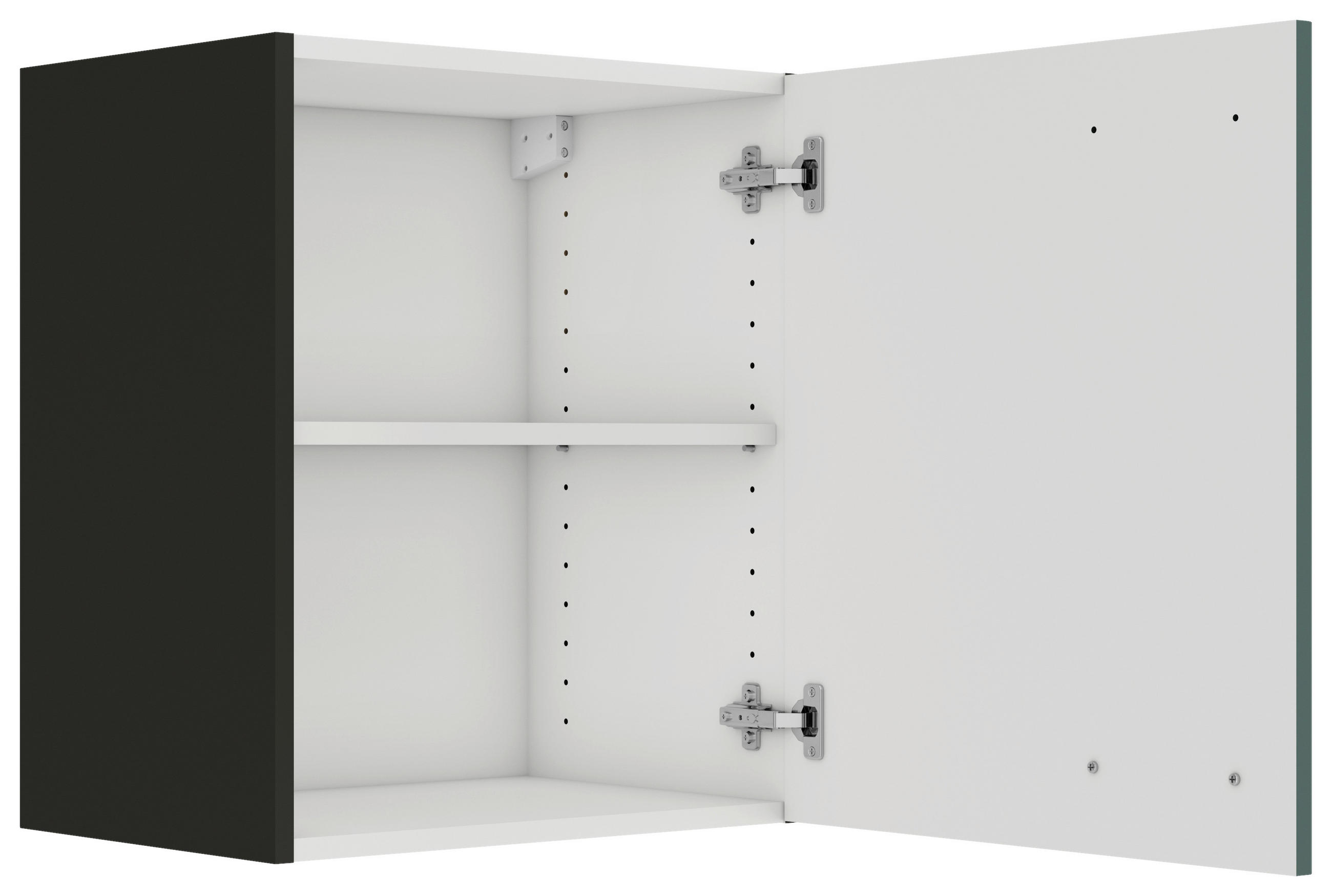 KÜCHENOBERSCHRANK 50/57,6/34,6 cm  in Anthrazit, Dunkelgrün  - Dunkelgrün/Anthrazit, Basics, Holzwerkstoff/Metall (50/57,6/34,6cm) - Optifit